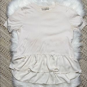 Loft Peplum Cream soft top